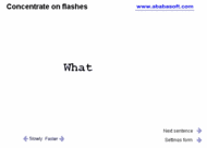 Flash speed reading screenshot